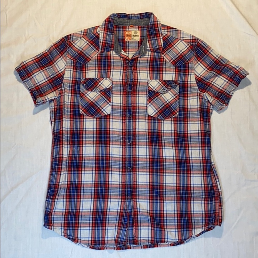 Men’s Medium Ruff Hewn Snap Button Shirt